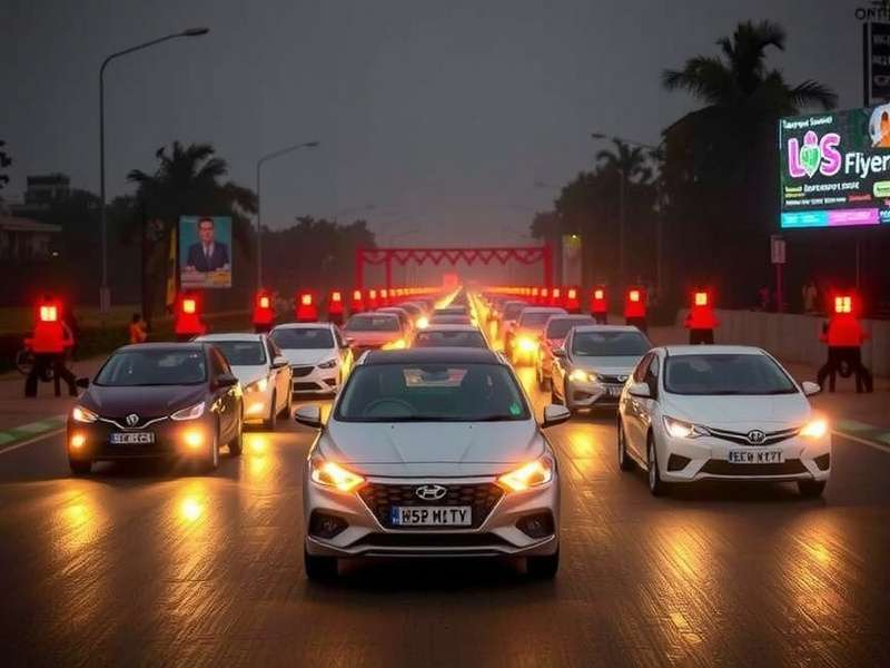 Firozpur Flyers Diwali event showing cars racing through lit streets